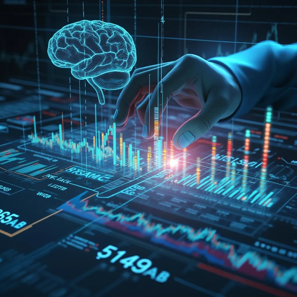 IA analysant des données financières